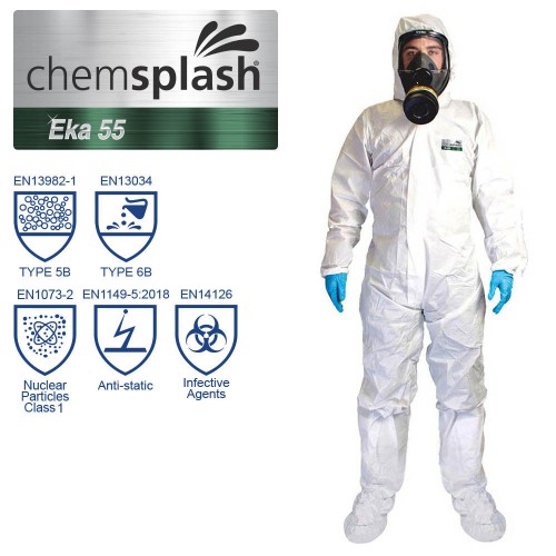 Chemsplash Eka 55 Overall Type 5B/6B met Voeten
